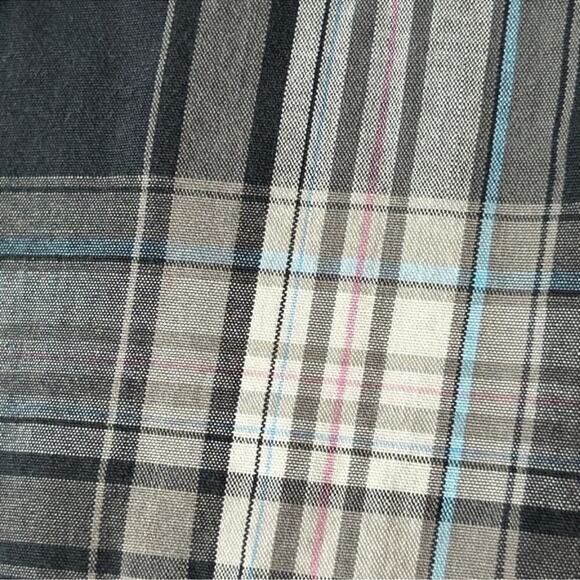 Marc Ecko Deadly Threads Plaid Button-Up Shirt XXL – Black, Grey & Blue - Picture 8 of 14